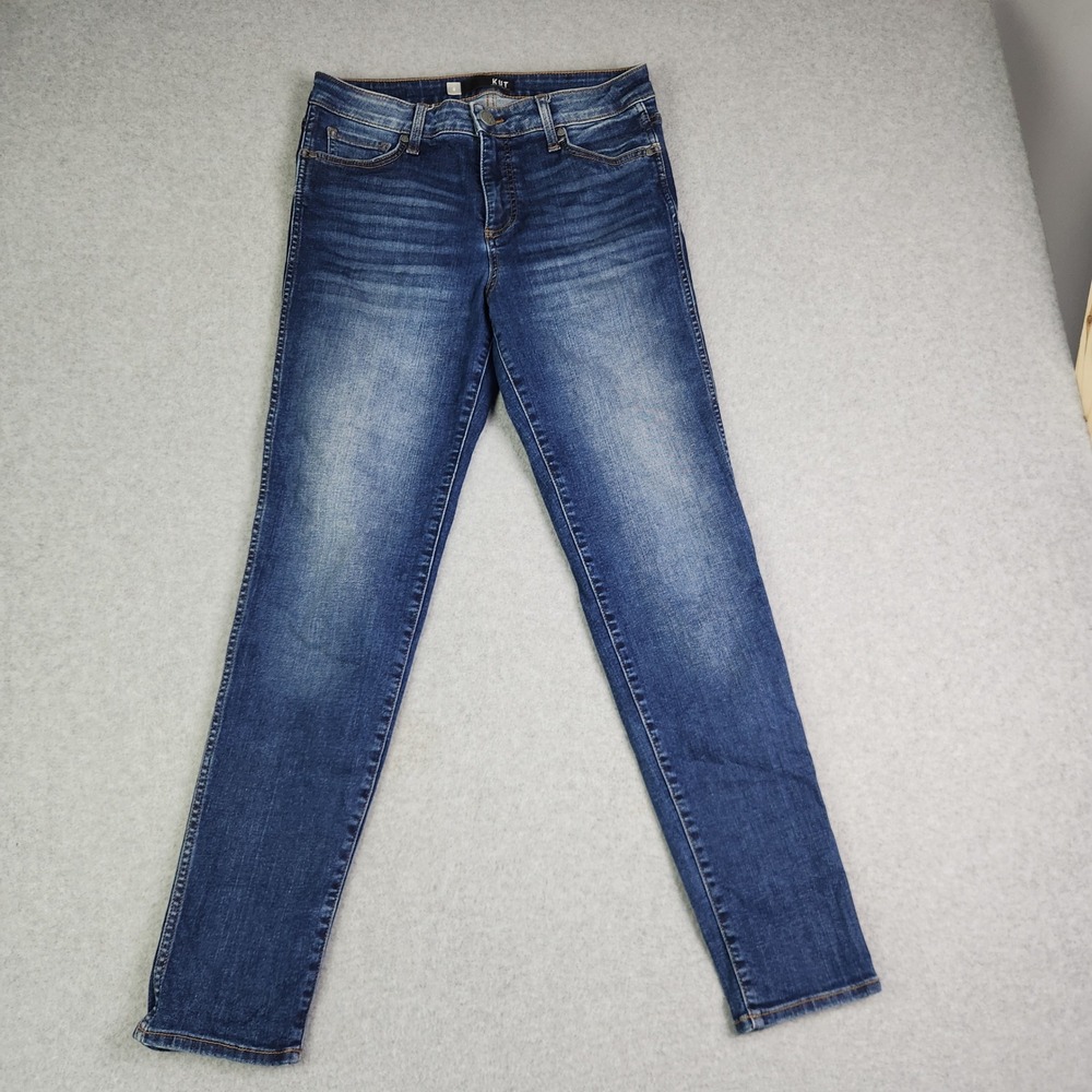 Kut from the Kloth Jeans Womens 8 Blue Denim Faded Medium Wash Stretch Skinny